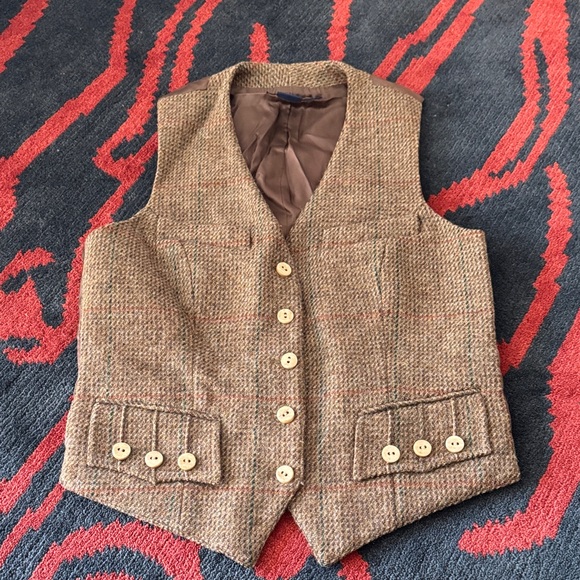 Ralph Lauren Jackets & Blazers - Ralph Lauren Rugby Brown Tweed Vest
